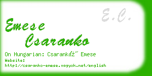 emese csaranko business card